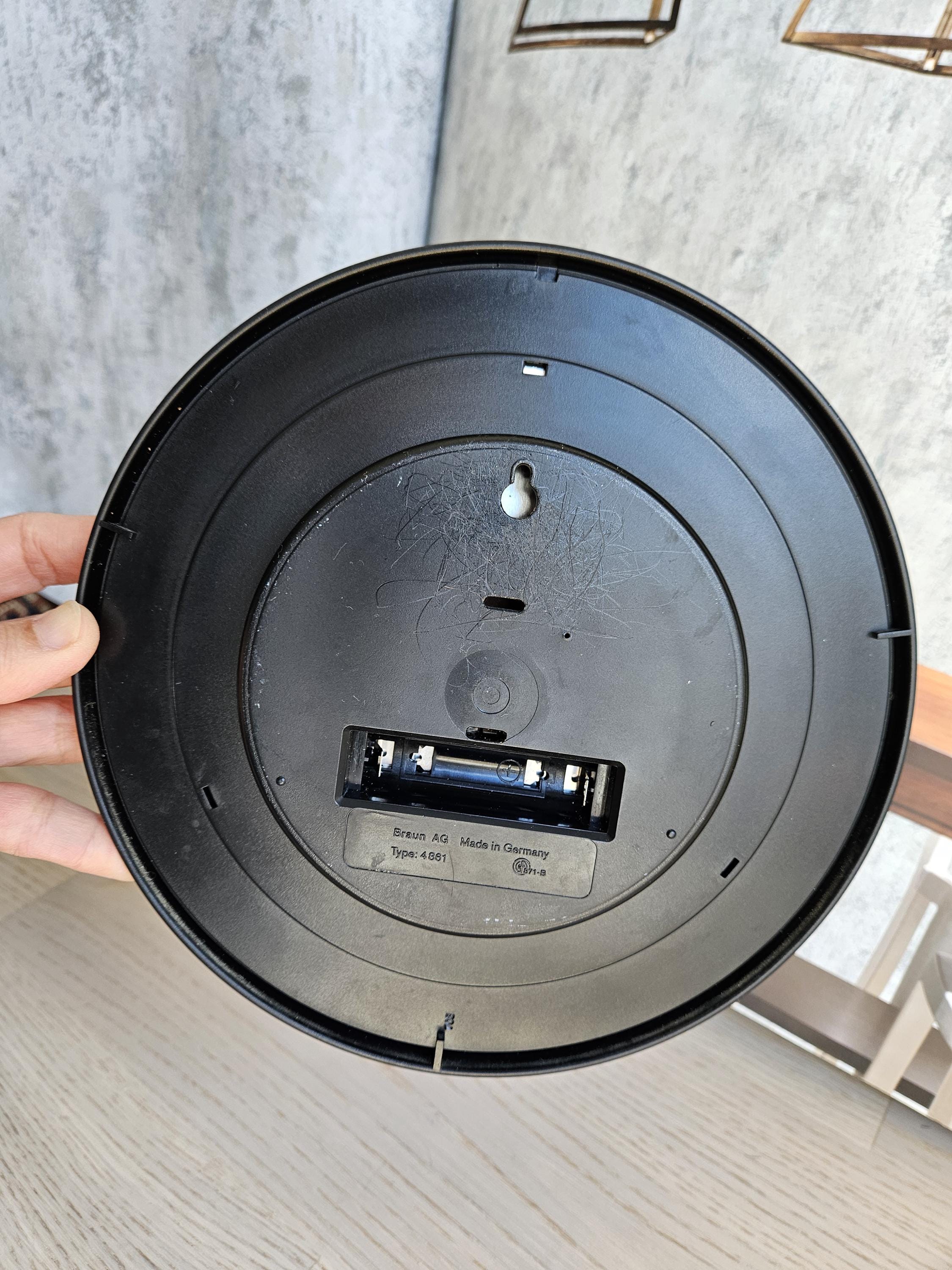 Vintage Braun Wall Clock: Silver & Black Minimalist Design - Etsy