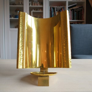 Mid-century Scandinavian Design Brass Candle Sconce / Brass Candle Holder / Wall Decor / Ornament