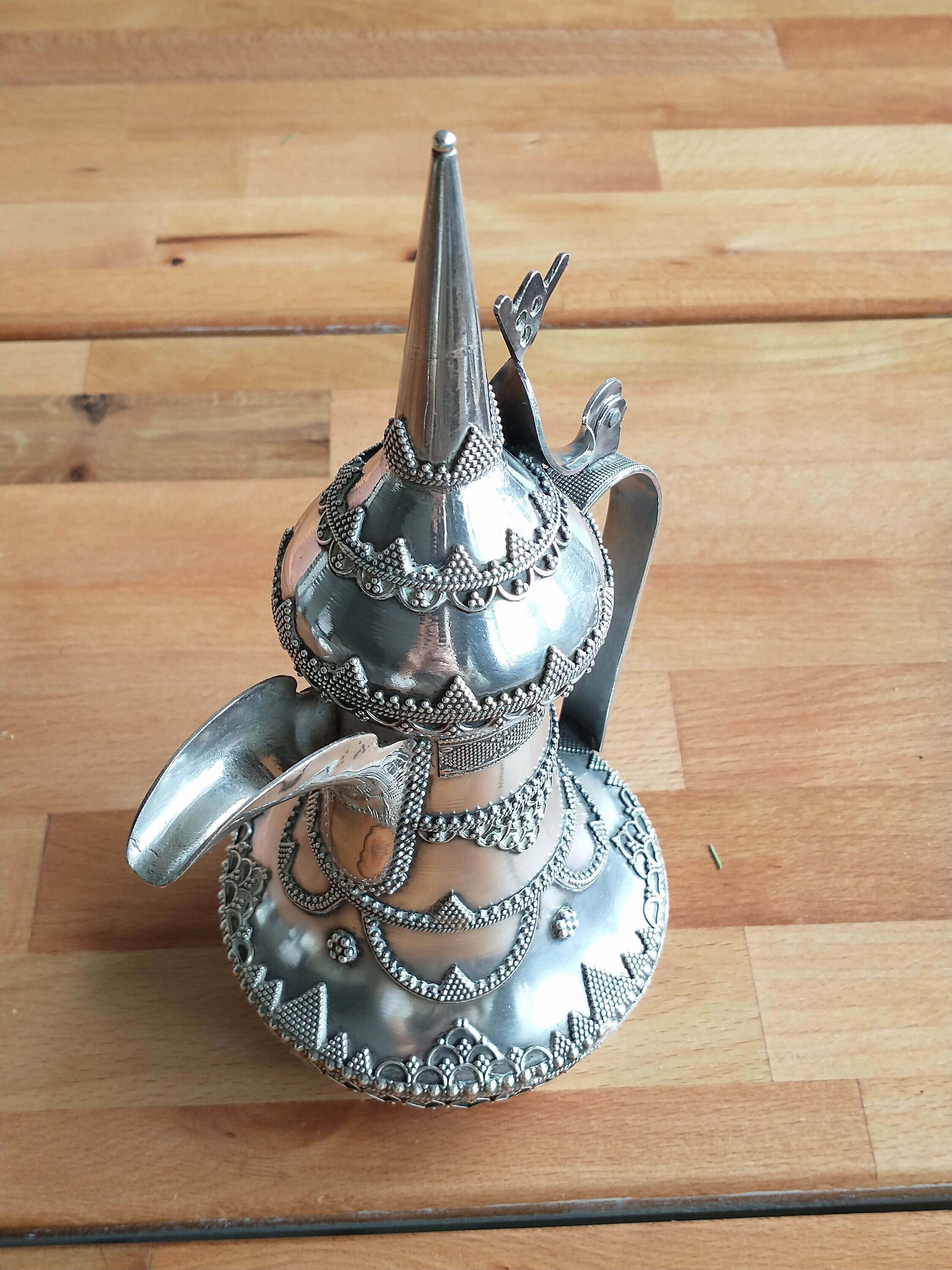 Dallah, Arabic Coffee Pot, 925 Silver, Antique, Ornament