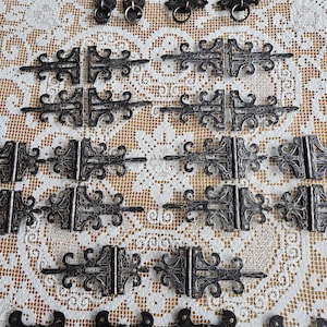 Lot of Rustic Door Hinges Drawer Knobs/Furniture DIY