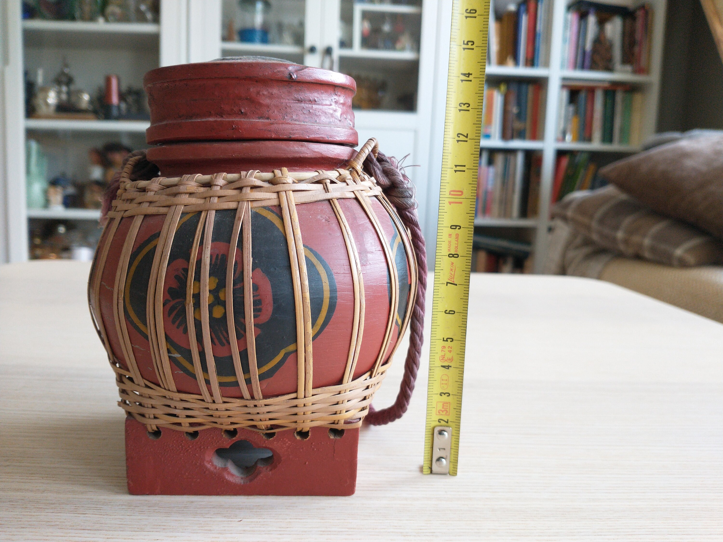 Thai Rice Box / Thai Lacquerware / Red and Black / Asian Ornament - Etsy