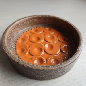 Klein bord Bitossi Italië/oranje glazuur/ringschotel