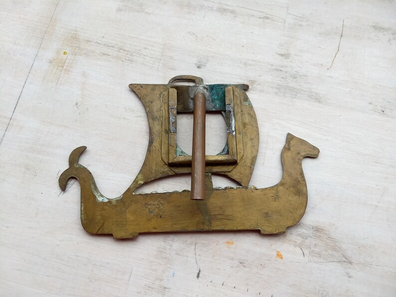 Handmade Viking Ship Photo Frame bronze