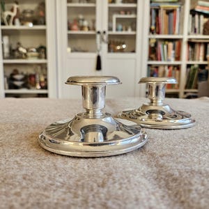 Pair Norwegian 830 Silver Candle Holders/Aksel Holmsen Sandefjord/Wedding Gift