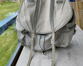 Canvas Backpack French Military Rucksack Vintage Backbag Canvas Backpack French Military Rucksack Vintage Backbag