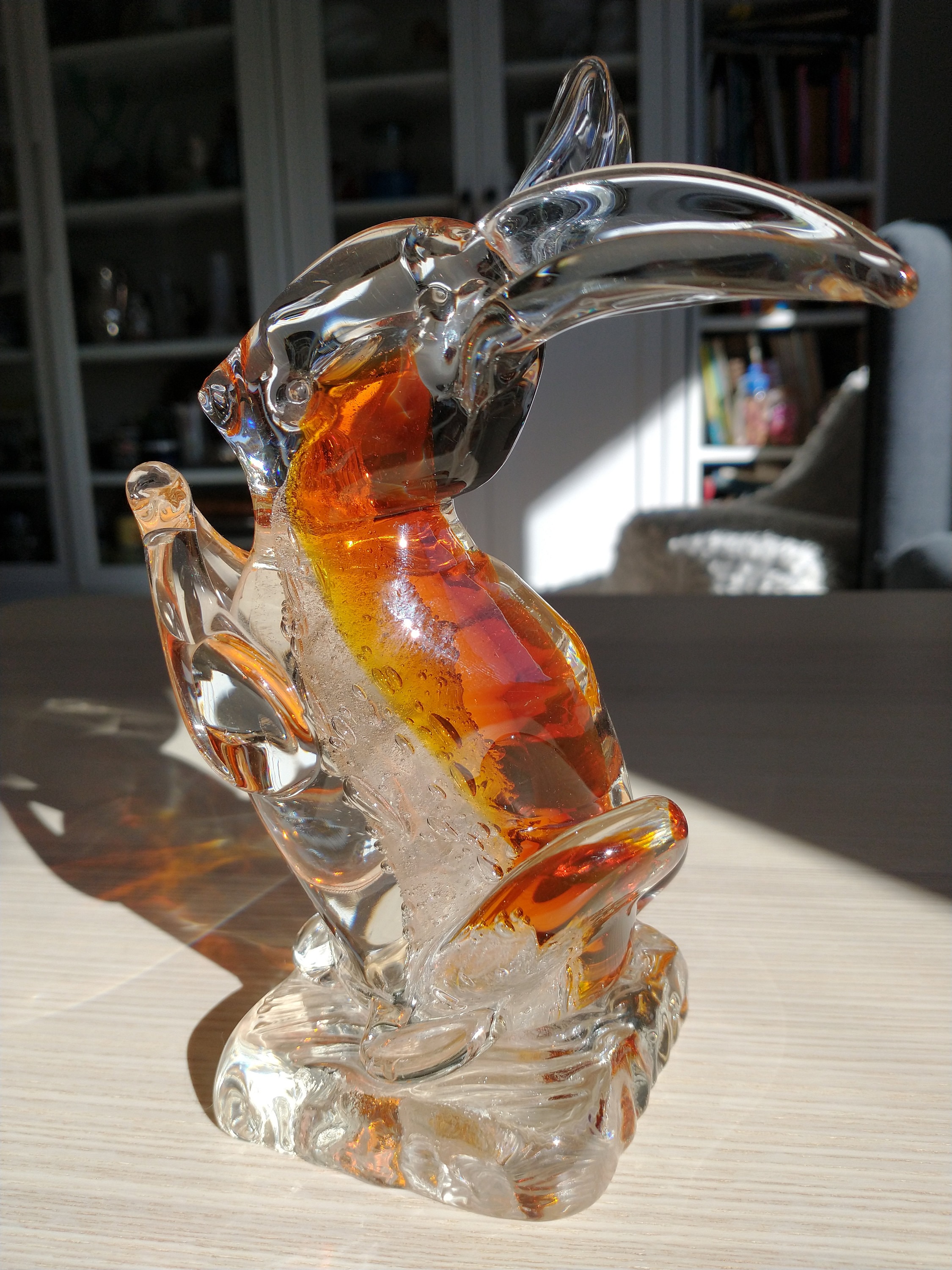 Murano Venice, Large Glass Rabbit, Honey-yellow, Ornament, Gift - Etsy