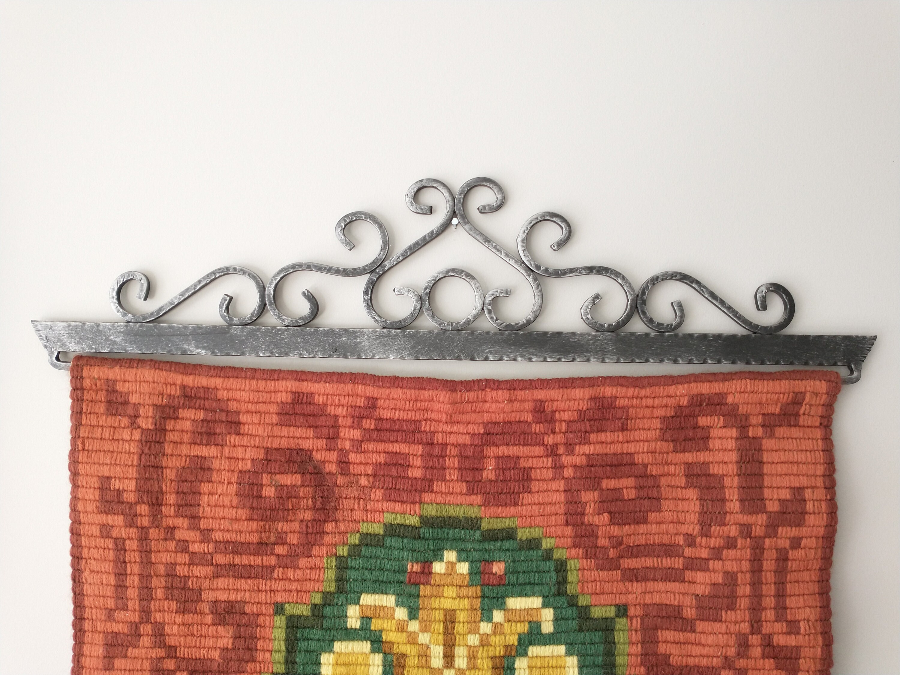 ノルウェーの手刺繍タペストリー、ローズマリング、ヒュッテ、農家