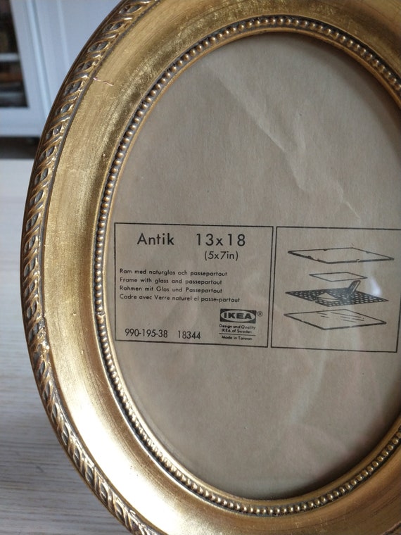 Onderdrukker Definitief Gewaad Buy Vintage IKEA Gilt Oval Picture Frame Classic Wedding Gift Online in  India - Etsy
