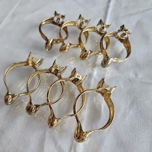 8 Victorian Style Curtain Clips / Cafe Curtain Clips / Napkin Rings
