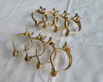 8 Victorian Style Curtain Clips / Cafe Curtain Clips / Napkin Rings