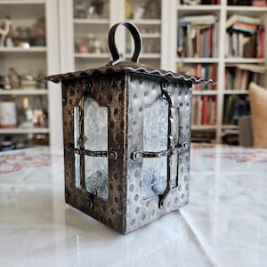 Rustic German Wrought Iron Lantern Pendant Light/Cottage Light