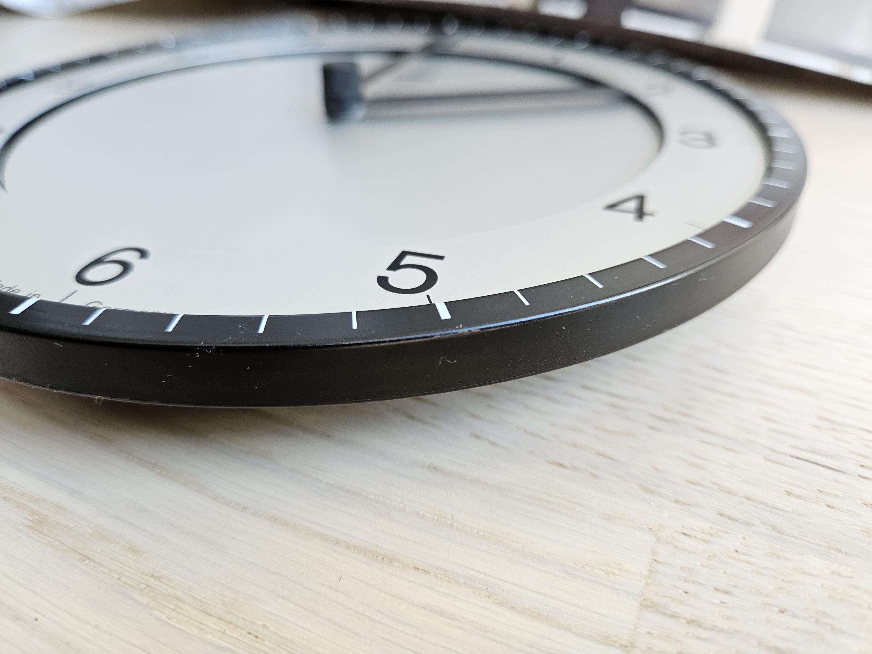 Vintage Braun Wall Clock: Silver & Black Minimalist Design - Etsy