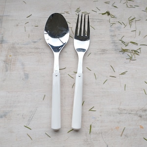Hackman Finland, Elegant Ivory-White Salad Serving Set