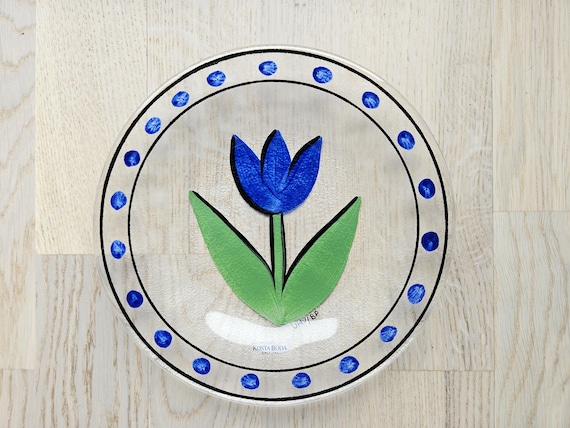 Small Kosta Boda Tulip Plate/ulrica Hydman Vallien/swedish Design