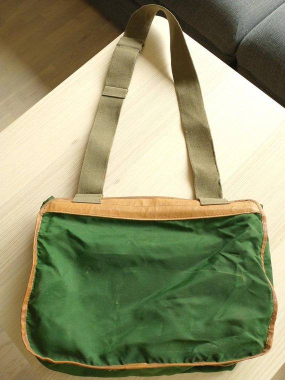 Norway Rustic Newspaper Delivery Bag Gift Vintage Green Primitive Etsy