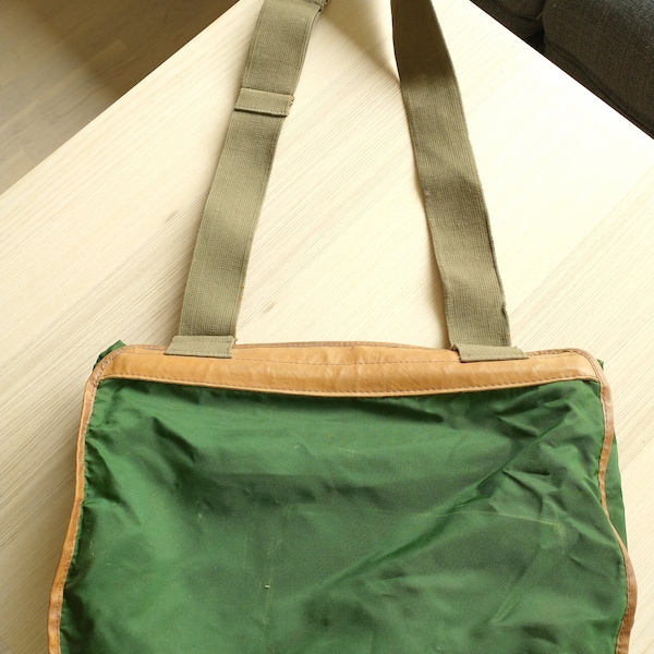 Norway, Rustic Newspaper Delivery Bag, Gift, Vintage, Green, Primitive