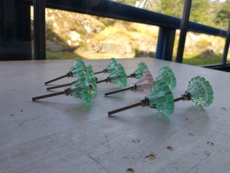 Lovely Vintage Pressed Glass Knob