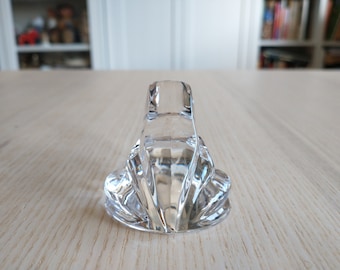 Lovely Nordic Crystal/Glass Frog Paperweight / Glass Ornament / Gift