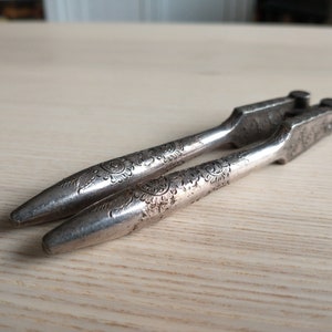 Elegant Engraved Victorian Nutcracker, Vintage Ornament