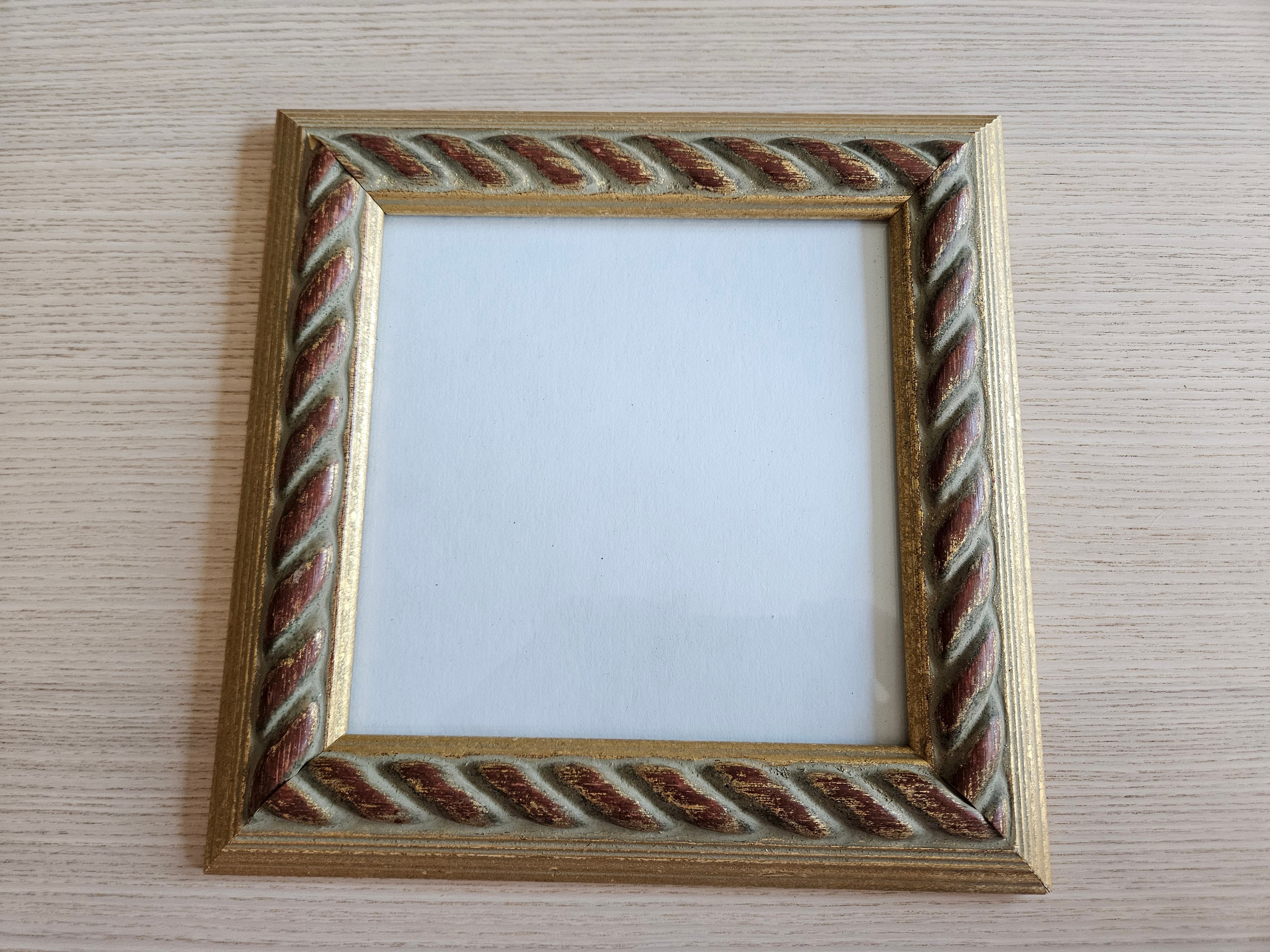 シャビーシックなツイスト木製フォトフレーム/フレンチカントリー