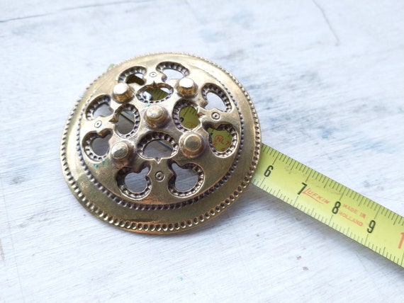 Bracelet Moderniste/Brutaliste En Bronze - Style Scandinave Vintage Finlande - Occasion Très Bon État