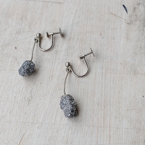 Swedish Vintage Earrings with Silver Rocks