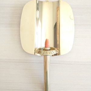 Aplique de vela de latón escandinavo elegante simple, decoración de pared, adorno