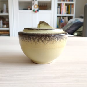 SS Meissen, Germany, Art Deco, Bauhaus Era, Yellow Pottery Jar