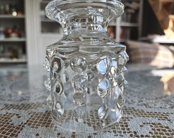 Pavel Panek Sklo Union Glass Candle Holder/Pressed Glass/ Czeckslovakia/Bohemian