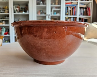 Bol à mélanger/bol en poterie/cadeau norvégien antique Primitive