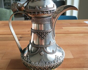 Dallah, Arabic Coffee Pot, 925 Silver, Antique, Ornament