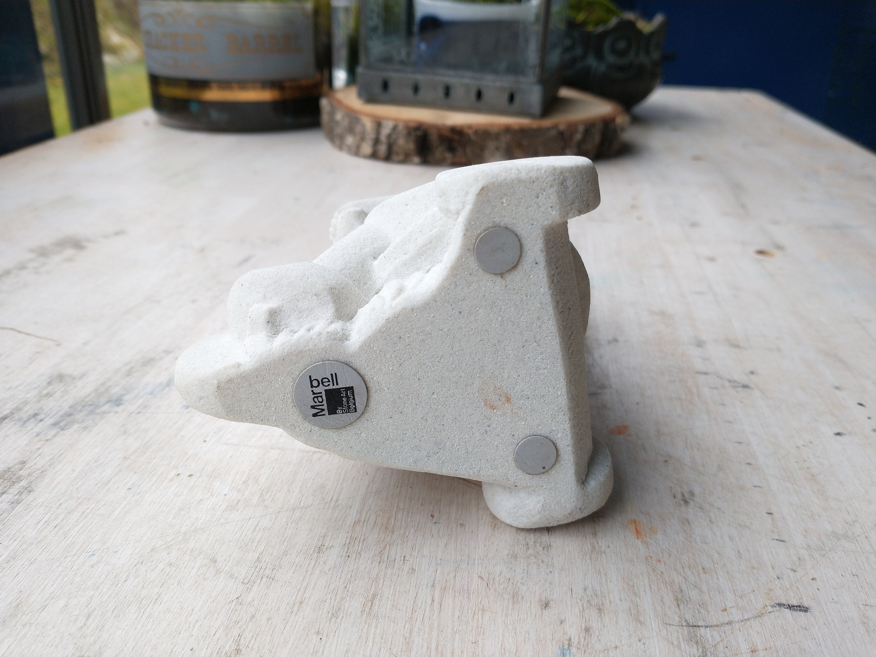 Marbell Stone Art Belgium Child and Tricycle Etsy