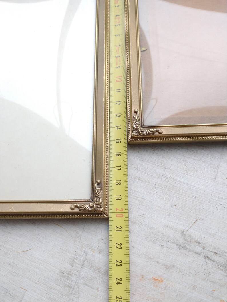 Pair Antique Bronze Frames Table Top Wall Decor Etsy