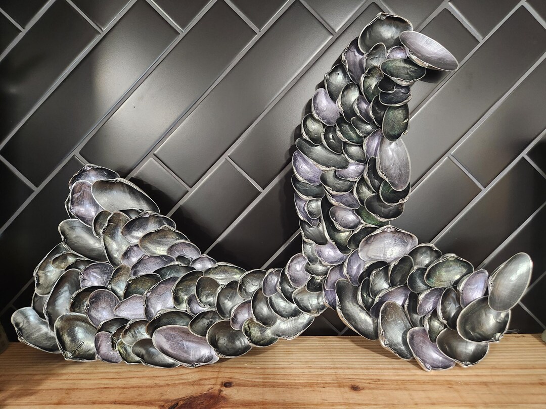 Mermaid Tail. Shell Art. Tropical. Beach Decor. Coastal Decor. Fishtail ...