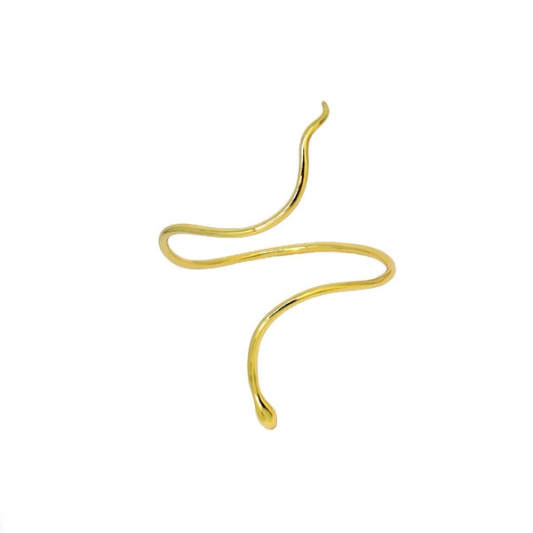 Thin Snake Bracelet  ''Ófis'' - Solid Thin Wire Handmade gold plated Snake cuff- Gold Statement Serpent Cuff/ Ancient Greek Serpent Bangle