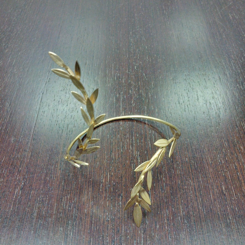 Gold Leaf Cuff Bracelet '' Physis Handmade BRASS Etsy