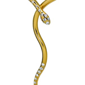 Gold-Plated Double Coiled Snake Choker with Swarovski Crystals