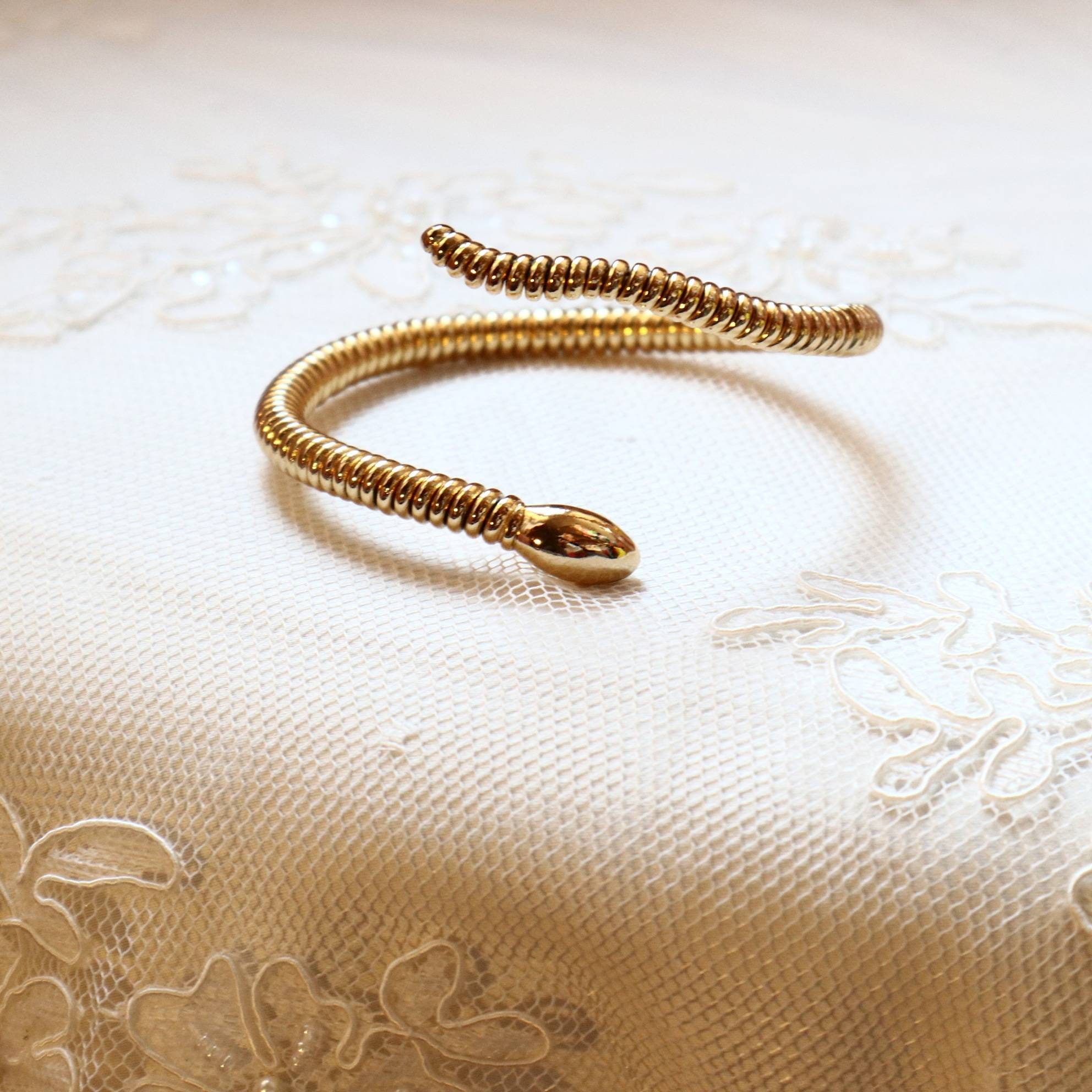 Gold Anklet Bracelet Snake Women's Anklet wired Bangle | Etsy