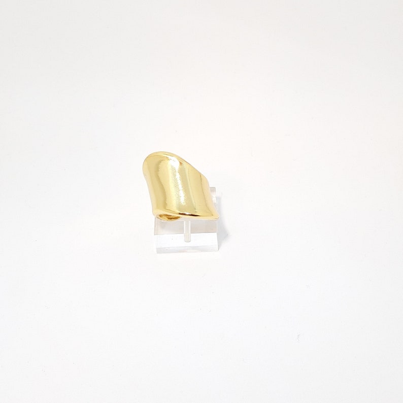 Gold tubes ring /'/' Physis/'/' handmade Greek ring design BRASS metal gold-plated 18K Gold plated Tube ring statement tubes gold-plated ring