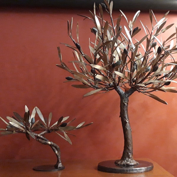 Olivo de bronce, olivo, árbol de bronce, decoración del hogar, regalo de decoración, escultura de árbol, ideas de regalo, escultura, árbol de la vida Tesoros de Ellina