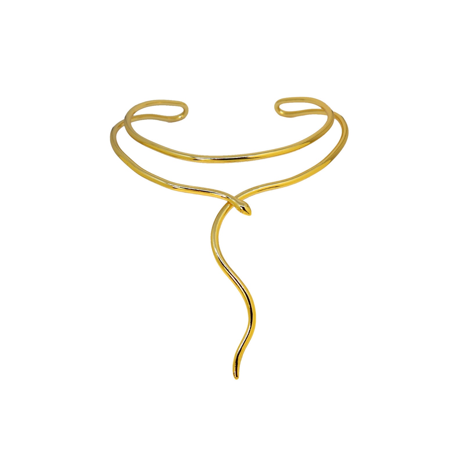 Double Coiled Snake Necklace '' Ofis '' Etsy