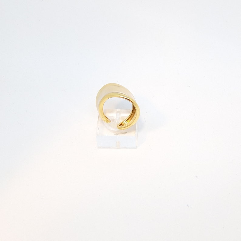 Gold tubes ring /'/' Physis/'/' handmade Greek ring design BRASS metal gold-plated 18K Gold plated Tube ring statement tubes gold-plated ring