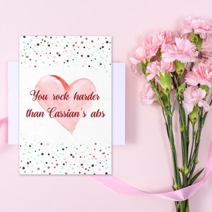 You Rock Harder than Cassian's Abs - Valentinstag Feiertag Jahrestag Grußkarte - ACOTAR Bat Boys Azriel Ein Gericht der Dornen und Rosen