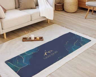 Nachthimmel Yogamatte | Gericht von Nebel und Wut inspiriert Symbol | Yogamatte für Bücherliebende