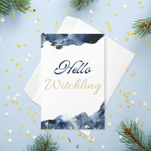 Tarjeta de Hello Witchling: tarjeta de felicitación navideña de aniversario de San Valentín: Manon Dorian Throne of Glass TOG Sarah J Maas SJM