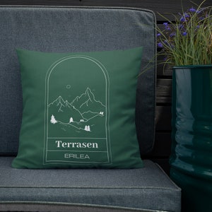 Terrasen Premium Pillow - Bookish Lands Inspired Home Decor - Aelin Fireheart Throne of Glass SJM Fae ToG