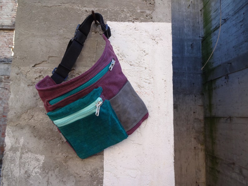 Hip Bag Waxed Canvas, Waxed Waist Pack,travel Pouch With Mint and