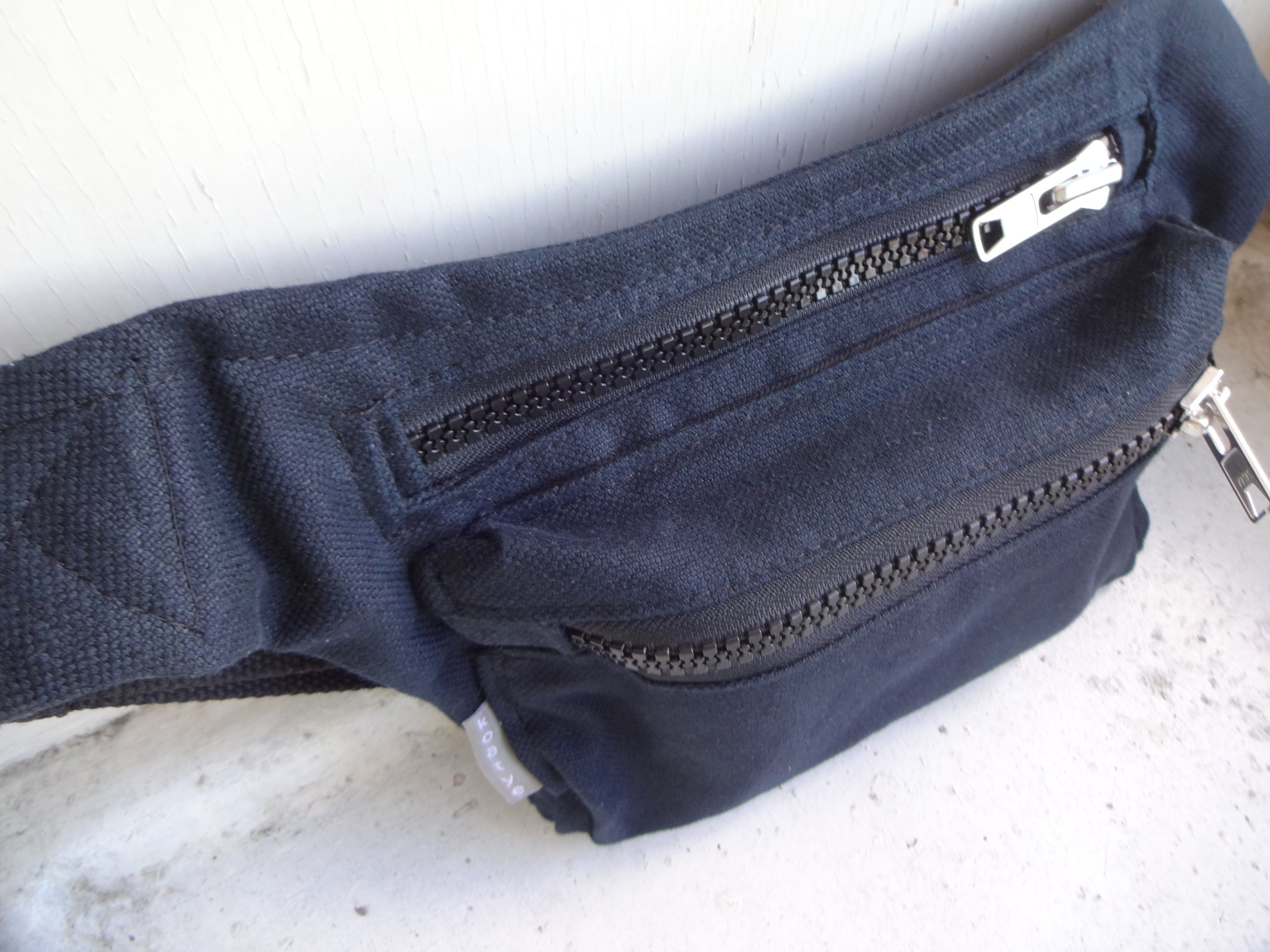Canvas Hip Bag Black Hip Bag Waist Pack Festival Bag Etsy