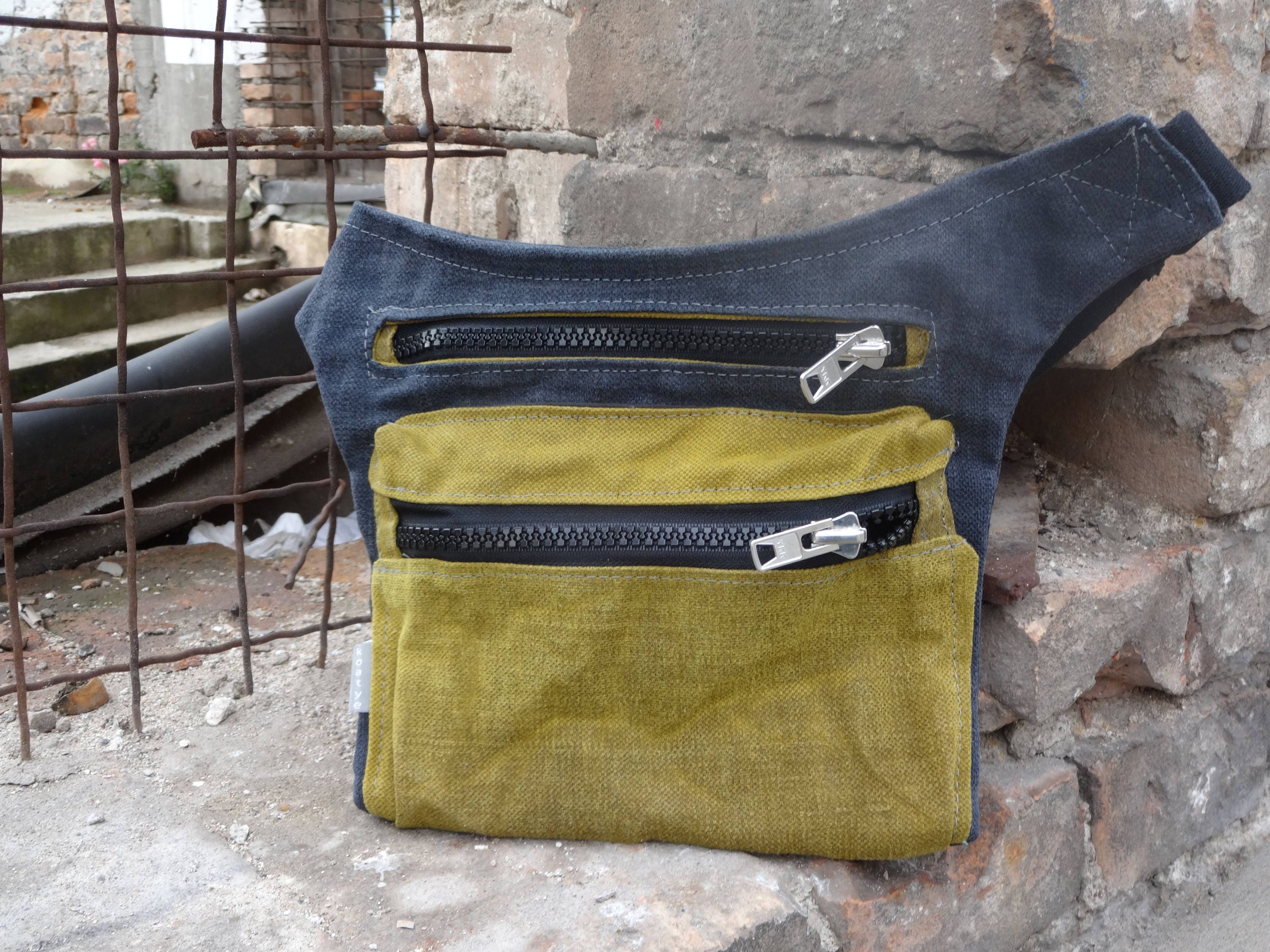 Waxed Canvas Hip Bag, Babywearing Bag Canvas Belt Bag, Fanny Pack