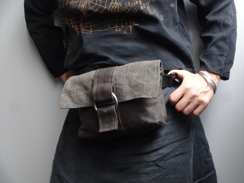 Waxed Canvas Fanny Pack Bum Bag Crossbody Bag Hip Pouch Waist Etsy